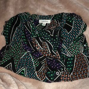 Calvin Klein button down blouse